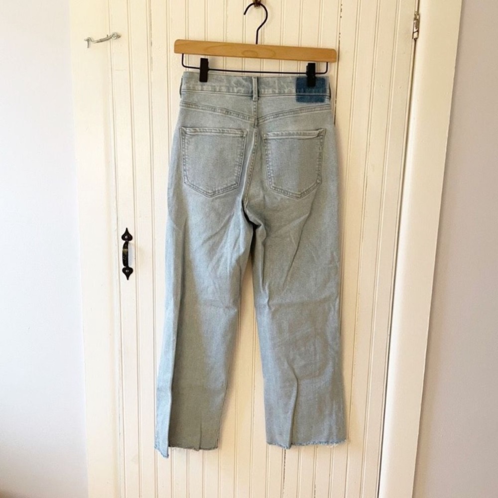 EXPRESS jeans Cropped Wide Leg High Rise 00 light wash stretch - Picture 6 of 8